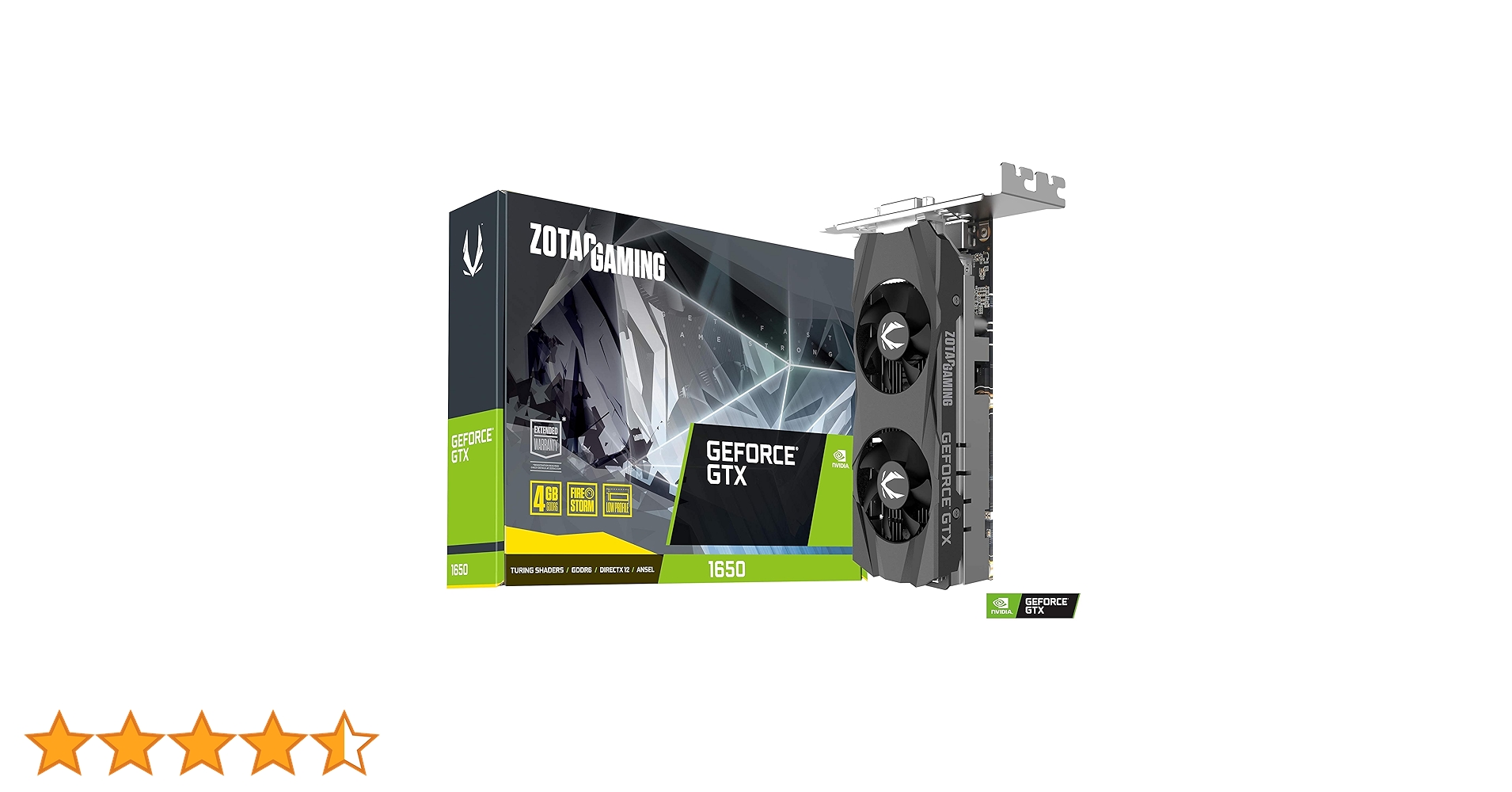 ZOTAC Placa gráfica Gaming GeForce GTX 1650 LP 4GB GDDR6 128